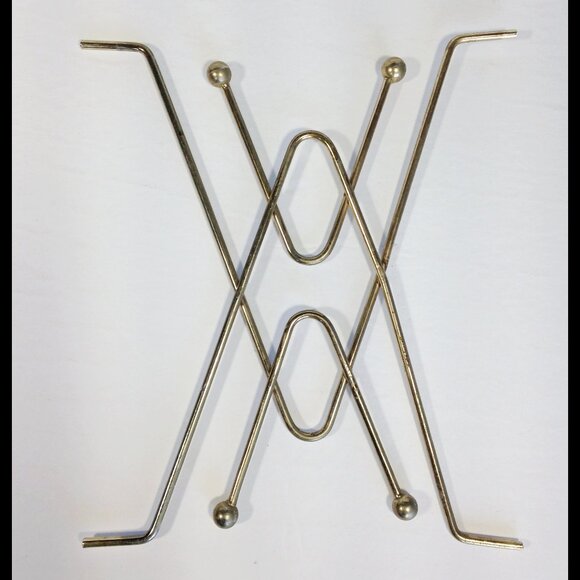 Lot of 4 Metal Mid Century Furniture Decorative Inserts coffee table etc - Picture 3 of 5